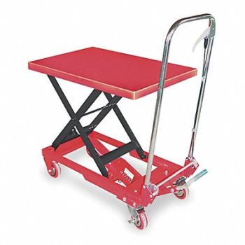 DAYTON Scissor Lift Cart 400 lb Steel Fixed, 3KR46