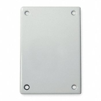 HUBBELL Blank Wall Plate Stnd Wht 1Gng PlyPwEnam, 3KT92