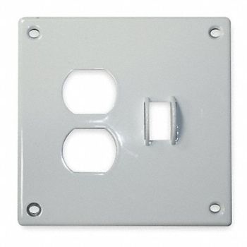 HUBBELL TglSwch/DupRcptPlt Std Wht 2Gng PlyEnam, 3KT93