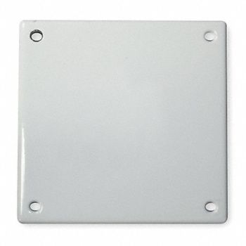 HUBBELL Blank Wall Plate Stnd Wht 2Gng PlyPwEnam, 3KT95