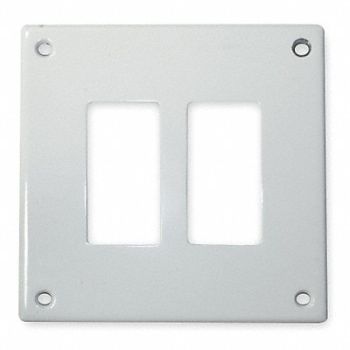 HUBBELL Rocker Wll Plt Stnd Wht 2Gng PlyPwEnam, 3KT97