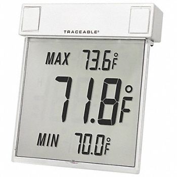 TRACEABLE Digital Therm Big-Digit See-Thru F, 3KTJ8