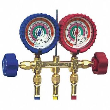 IMPERIAL Mechanical Manifold Gauge Set 2-Valve, 3KU65