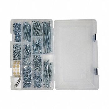 GRAINGER APPROVED Screw/Powerhead Asst 9/16 In 158 Pcs, 3KUN5