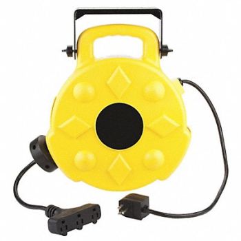 BAYCO PRODUCTS INC Cord Reel 50 ft 14/3 SJTW Yellow 120VAC, 263D25