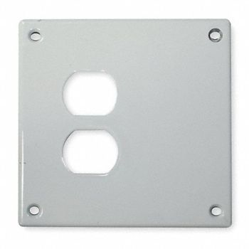 HUBBELL Dup/BlankWllPlt Stnd Wht 2Gng PlyPwEnam, 3KV02