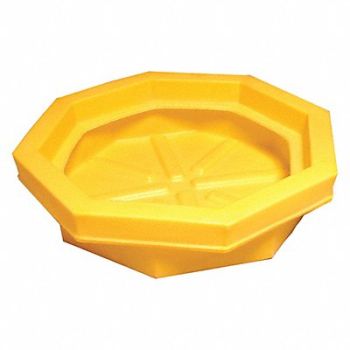ULTRATECH Drum Tray 22.8 gal Dia 32in Yellow, 3KWZ8