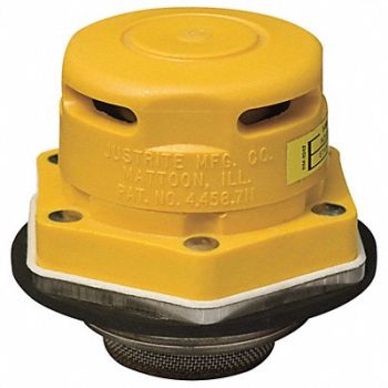 GRAINGER APPROVED DrumVent SingleAction PE Yellow Vert, 3KXC8