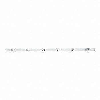 LEGRAND Prewired Raceway 15A 6 Outlet White, 3KYH8