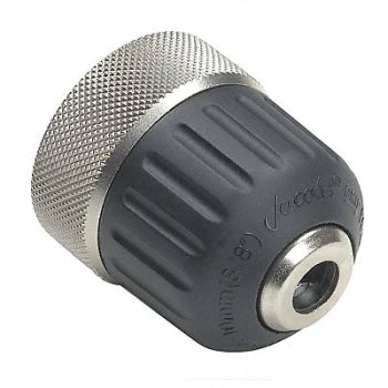 JACOBS Drill Chuck Keyless Steel 3/8 In 3/8-24, 3L888