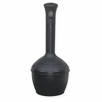 JUSTRITE D0293 Cigarette Receptacle 4 gal Black, 3LCP4