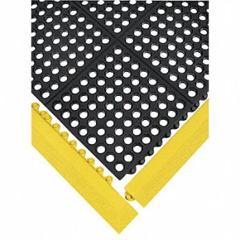 WEARWELL Mat Edging Yellow 3 x 3ft. 3, 3LDA5