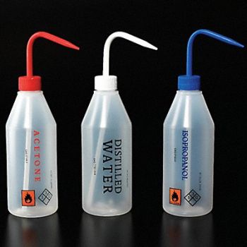 DYNALON Wash Bottle 500mL Std Spout Plastic PK5, 3LDX1