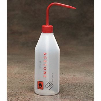 DYNALON Wash Bottle 500mL Std Spout Plastic PK5, 3LDX2
