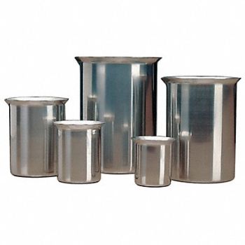 GRAINGER APPROVED Rolled Beaker 11.9L SS, 3LEK4