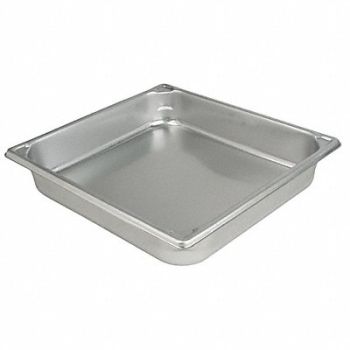 GRAINGER APPROVED Dimpled Pan 5.75 Qt 2.5X13.75X12.75 SS, 3LEN3
