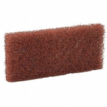 REMCO Cleaning Pad 9 5/8 in L Brown PK10, 3LFV5
