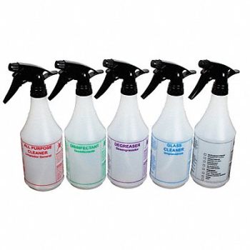 TOLCO TriggrSprayBottle 24oz 10 3/4 H Whte PK5, 3LFX7