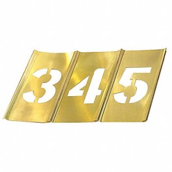C.H. HANSON Stencil Set Numbers Brass, 3LGT9