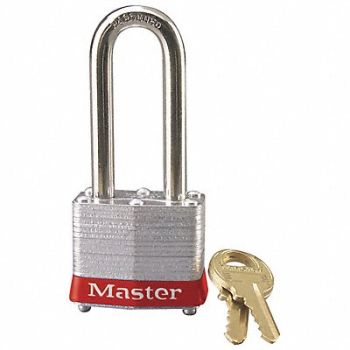 MASTER LOCK D1931 Lockout Padlock KD Red 1-1/4 H, 5T813