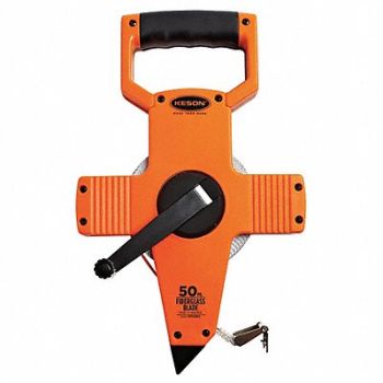 KESON Long Tape Measure 1/2 In x 50 ft Pumpkin, 3LJL9