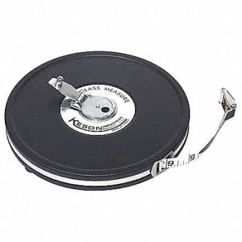 KESON Long Tape Measure 1/2 In x 50 ft Black, 3LJP9
