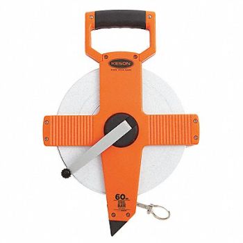 KESON Long Tape Measure 3/8 In x 60m Gray, 3LJW5