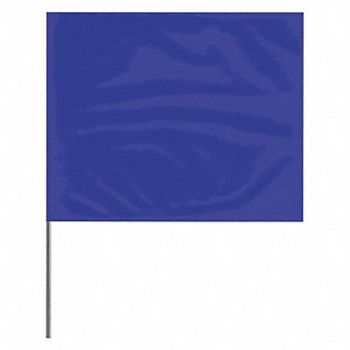 PRESCO PRODUCTS CO Marking Flag Blue Blank PVC PK100, 3LUJ3