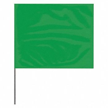 PRESCO PRODUCTS CO E9261 Marking Flag Green Blank PVC PK100, 8ANU2