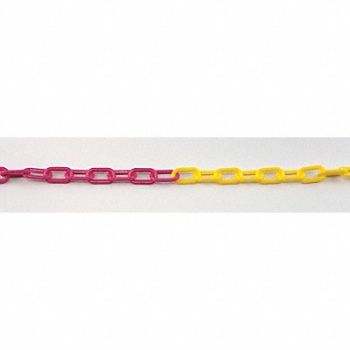 MR. CHAIN K6949 Plastic Chain 2In x 100ft Magenta/Yellow, 3LUT6