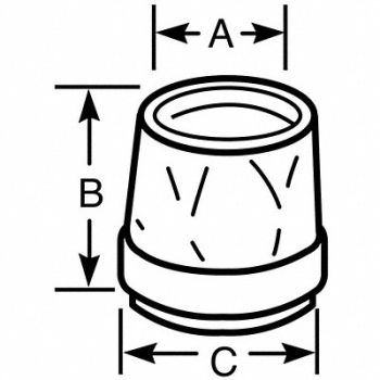 THOMAS BETTS Bushing Plastic Overall L 1 9/32in PK50, 3LV24