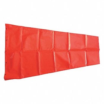 GRAINGER APPROVED Replacement Windsock Orange 18 in D, 3LWE9