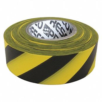 PRESCO PRODUCTS CO Flagging Tape Yllw/Blk 300 ft x 1-3/8 In, 3LWX4