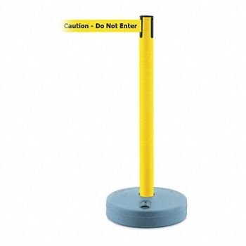 TENSABARRIER Barrier Post with Belt 7-1/2 ft L, 3LWY1