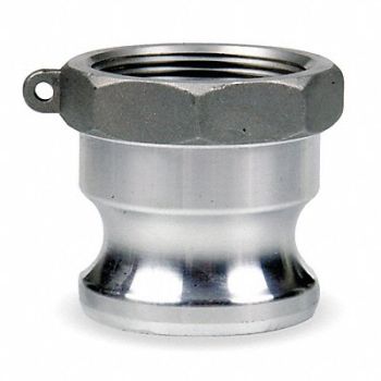 GRAINGER APPROVED Cam and Groove Adapter 3 Aluminum, 3LX59