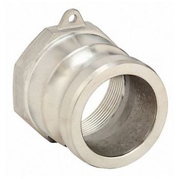 GRAINGER APPROVED Cam and Groove Adapter 1-1/2 316 SS, 3LX10