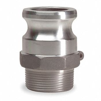 GRAINGER APPROVED Cam and Groove Adapter 4 Aluminum, 3LX73