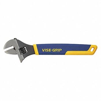 IRWIN VISE-GRIP Adj. Wrench Steel Chrome 12, 3LXP1