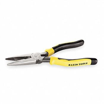 KLEIN TOOLS Long Nose Plier 8-9/16 L Serrated, 3LY17
