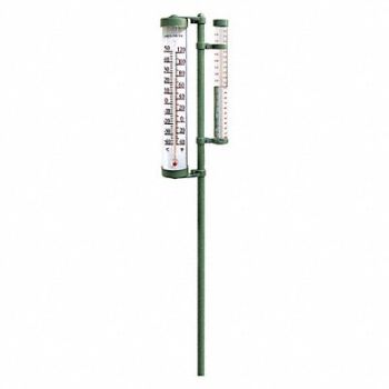 ACURITE Post Mtd Rain Gauge/Thermometer, 3LYK9