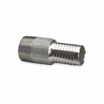 GRAINGER APPROVED Barbed Hose Fitting Hose ID 3/4 NPT, 3MC01