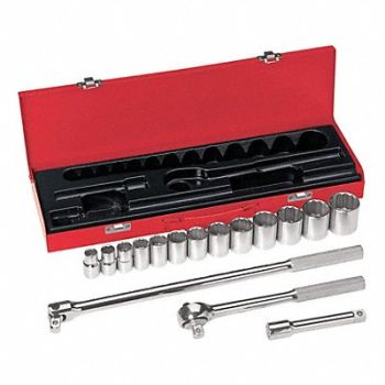 KLEIN TOOLS Skt Wrch St Chrm 12Pt 7/16-1 1/4 in, 3LZU3