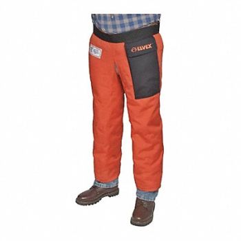 ELVEX E6869 Chain Saw Chaps Orange 36 in L, 3URY6