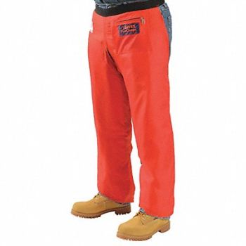 ELVEX K7367 Chain Saw Chaps Orange Nylon 33 in L, 3MCH7
