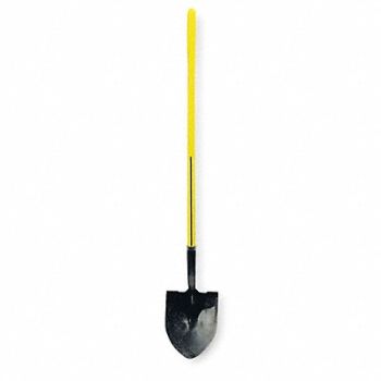NUPLA Round Point Shovel 48 In.Handle 16 ga., 3MD54