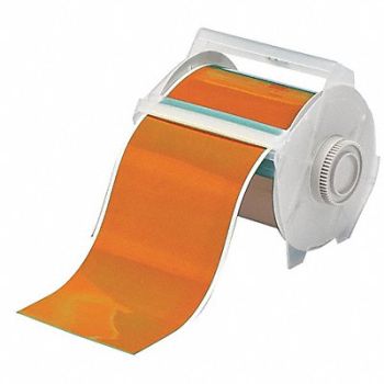 BRADY F0283 Tape Orange 100 ft L 4 in W, 3ME39