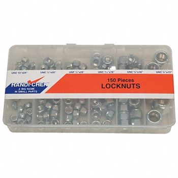 ITW BEE LEITZKE Hx LockNt Asrt Zinc Plated Steel 150PK, 3MMC2