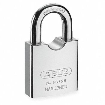 ABUS Keyed Padlock 63/64 in Square Silver, 3MPG4