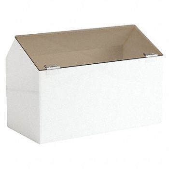 BRADY Storage Bin Acrylic White, 3MUD3