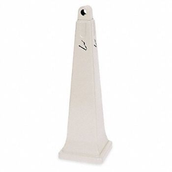 RUBBERMAID COMMERCIAL PRODUCTS D0201 Cigarette Receptacle 1 gal Tan, 3NB28